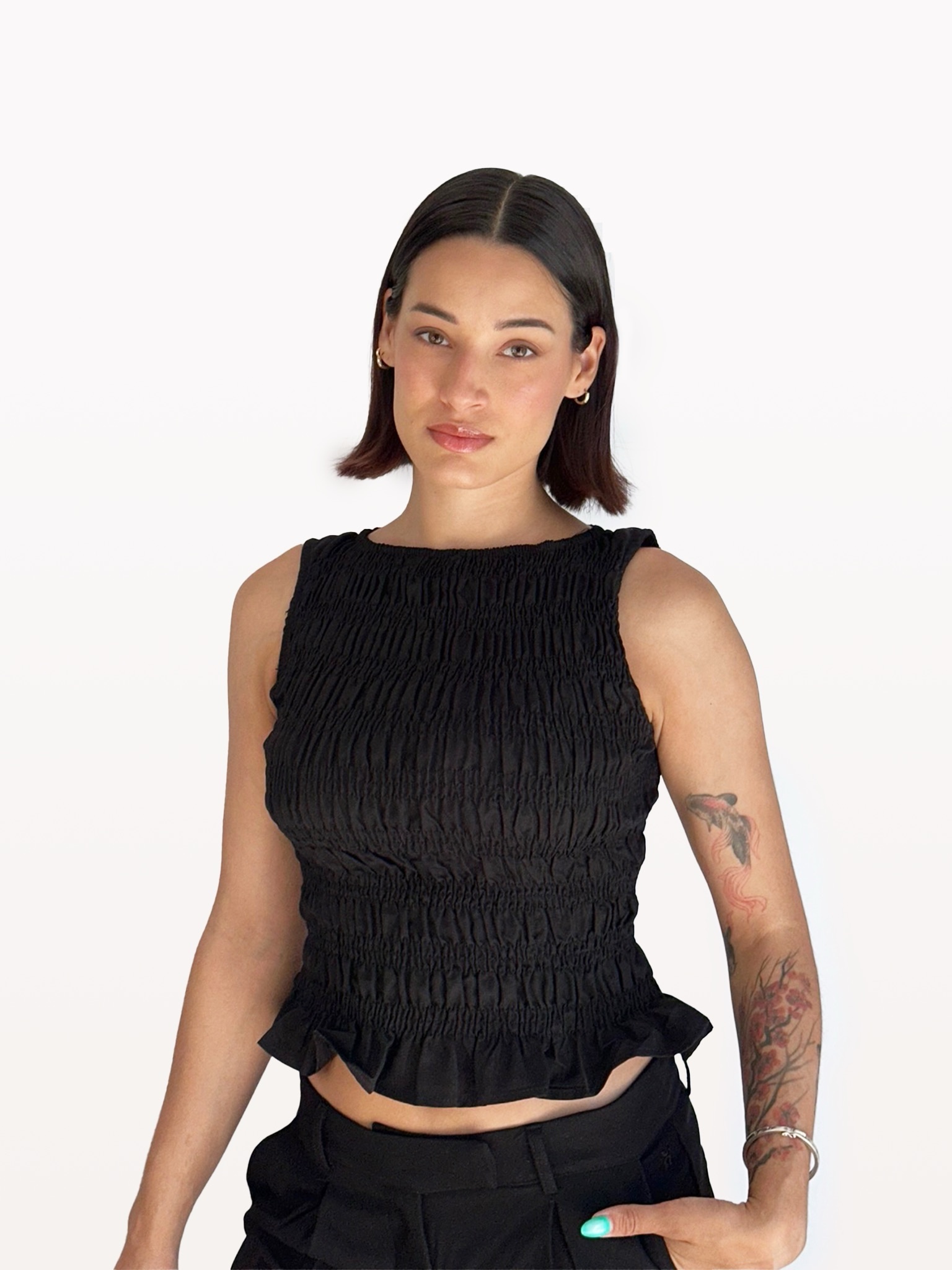 ESSENTIAL RUCHED TOP