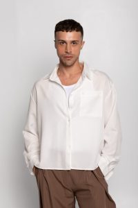 ESSENTIAL CROPPED SHIRT WHITE